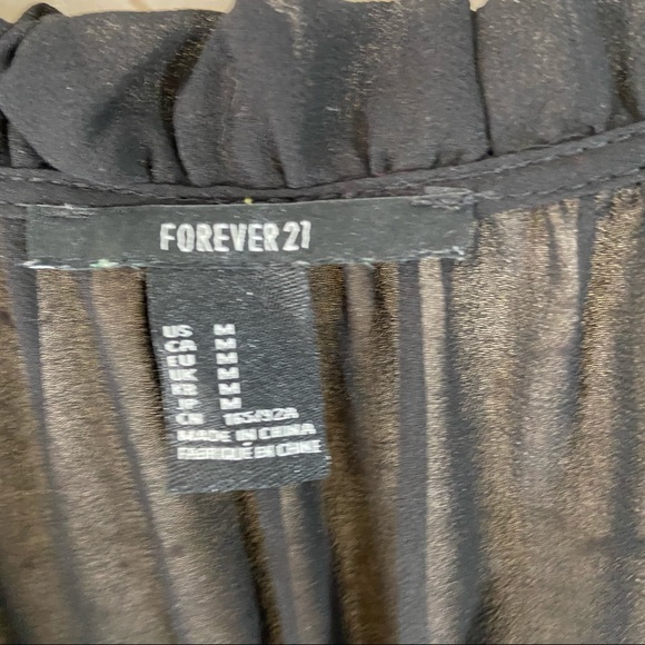 Forever21 black boho sheer top size medium - Picture 7 of 9